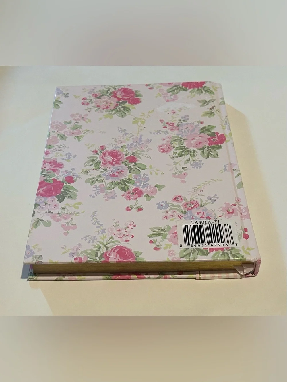New Laura Ashley Pink Floral Lined Journal 8 3/8” x 6” made in Vietnam 128 Pages